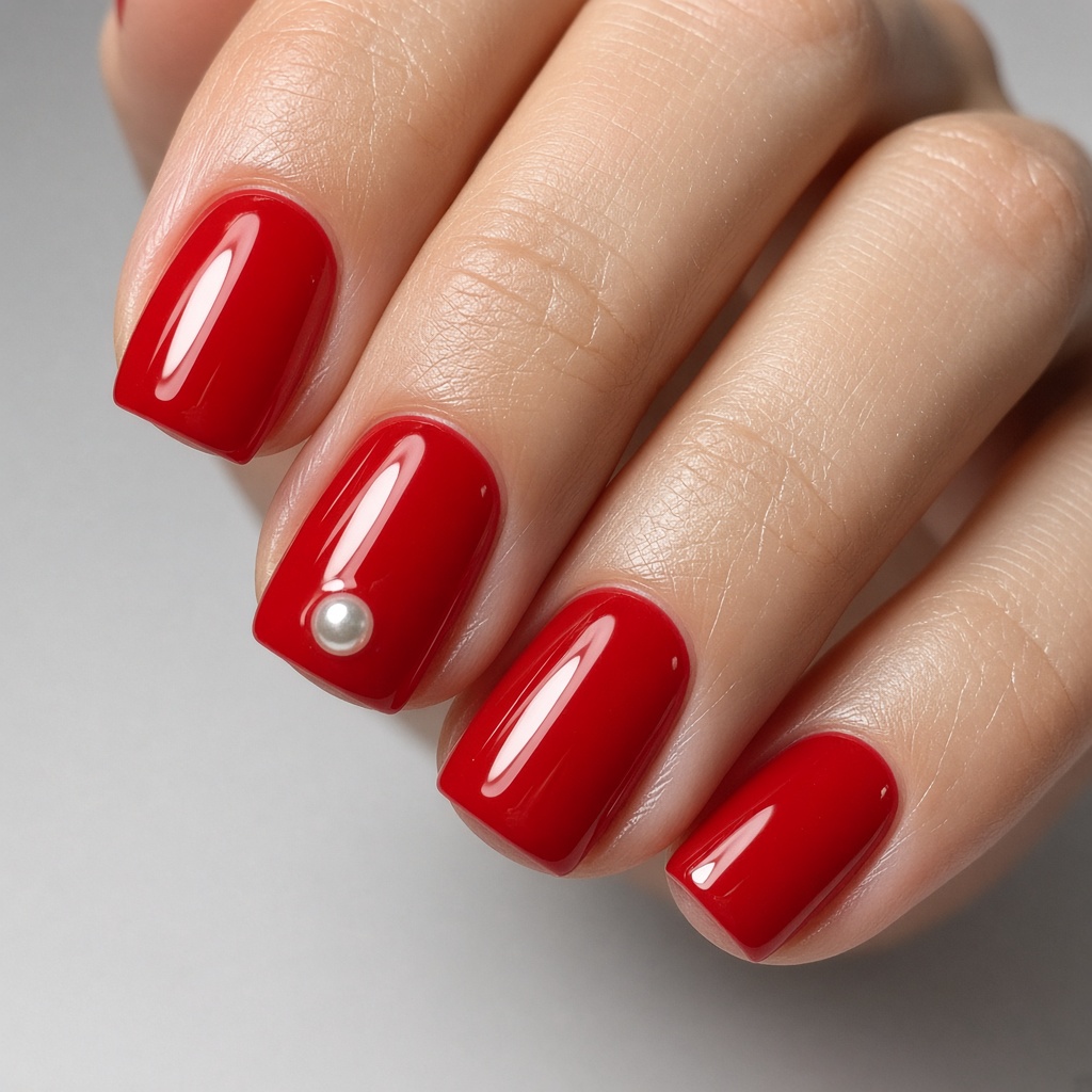 Kuku pendek warna lacquer red